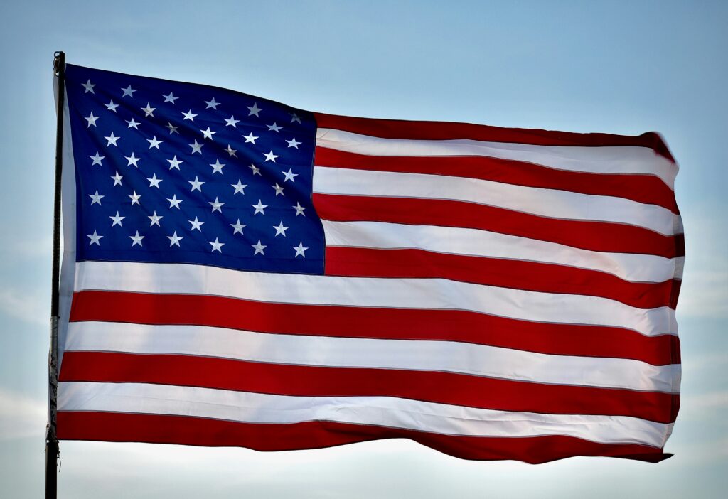 Simple 4th of July decorations is the American flag
