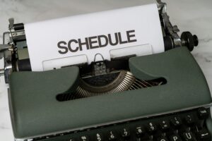 cleaning schedule
