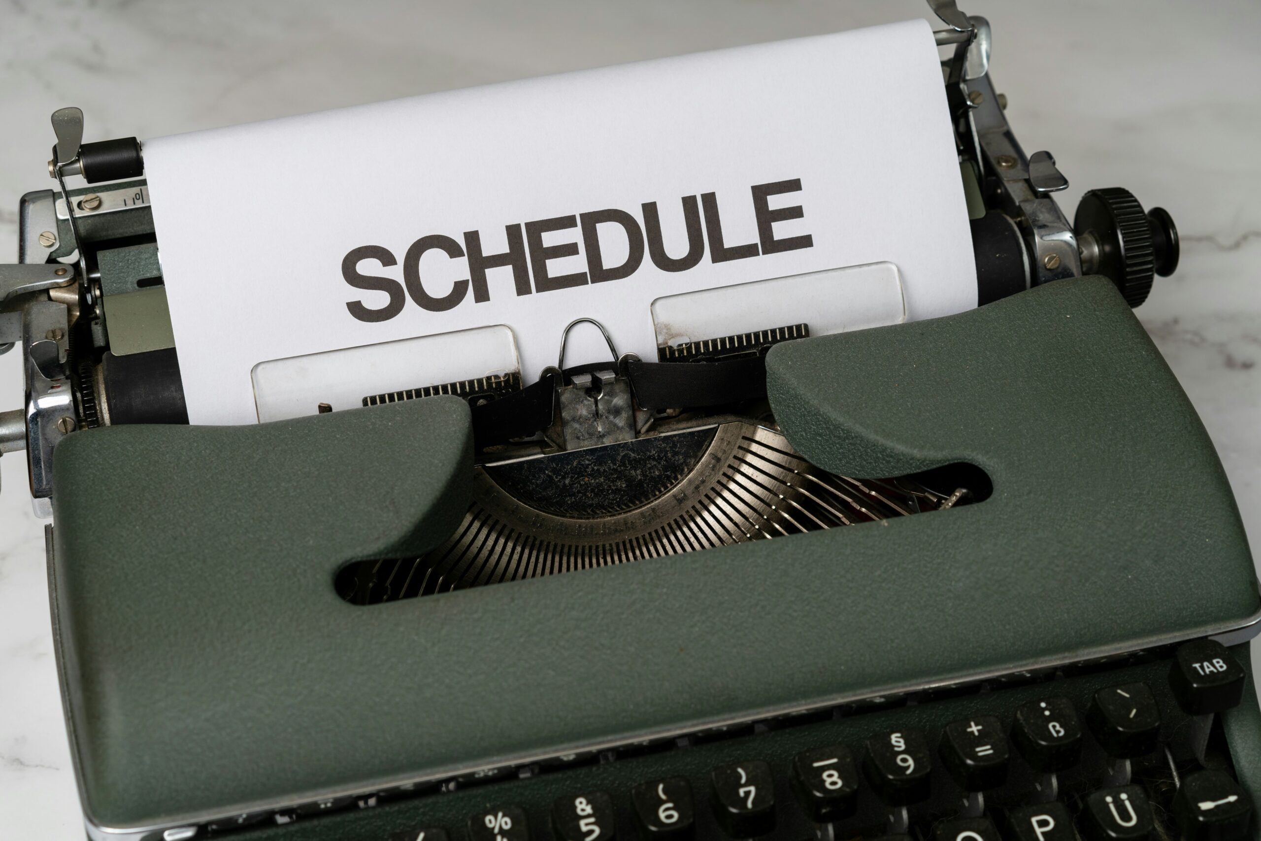 cleaning schedule